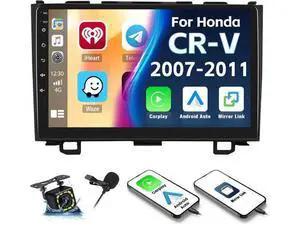 Car Stereo MP5 Player for Honda CRV 2007-2011 Car Radio with Apple Carplay Android Auto Mirror Link, 9" Touch Screen Radio with Bluetooth Backup Camera FM SWC Dual USB Input Car Stereo MP5 Player for Honda CRV 2007-2011 Car Radio with Apple Carplay Android Auto Mirror Link, 9" Touch Screen Radio with Bluetooth Backup Camera FM SWC Dual USB Input