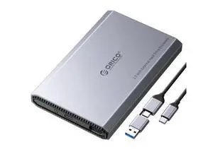 Aluminum USB C Hard Drive Enclosure for 2.5 Inch SATA SSD/HDD, USB 3.2 GEN 2 USB C to USB A/C 2 in 1 Cable, Support macOS Windows Linux OS, Compatible with Samsung Crucial WD Drives(DD25-C3) Aluminum USB C Hard Drive Enclosure for 2.5 Inch SATA SSD/HDD, USB 3.2 GEN 2 USB C to USB A/C 2 in 1 Cable, Support macOS Windows Linux OS, Compatible with Samsung Crucial WD Drives(DD25-C3)