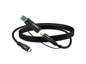 USB C to Ethernet Cable 6FT, 2-in-1 USB C to RJ45 Adapter (1Gbsp Ethernet) & USB C Cable (10G/4K/100W), Thunderbolt 4/5 Compatible, Ideal for MacBook, iPad Pro, XPS, Surface Pro, Essential for Travel USB C to Ethernet Cable 6FT, 2-in-1 USB C to RJ45 Adapter (1Gbsp Ethernet) & USB C Cable (10G/4K/100W), Thunderbolt 4/5 Compatible, Ideal for MacBook, iPad Pro, XPS, Surface Pro, Essential for Travel