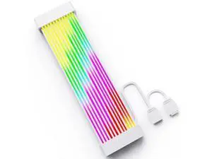 RGB Cable Cover Kit Compatible with 24-Pin Motherboard ARGB PSU Cable Extension with 5V 3 Pin Bendable Silicone Sync ARGB Power Extension Cable for PC Case Decoration RGB Cable Cover Kit Compatible with 24-Pin Motherboard ARGB PSU Cable Extension with 5V 3 Pin Bendable Silicone Sync ARGB Power Extension Cable for PC Case Decoration