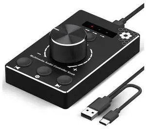 USB Volume Knob with 1.5m Cable, One-Click Mute Button and 3 Modes External Volume Control for Speakers, PC Media Controller for Win 7/8/10/Mac USB Volume Knob with 1.5m Cable, One-Click Mute Button and 3 Modes External Volume Control for Speakers, PC Media Controller for Win 7/8/10/Mac