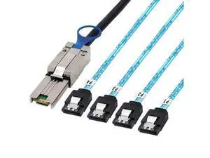 Mini SAS HD SFF-8088 26P to 4X SATA 7P Female Cable 6Gbps High Speed Server Hard Drive Connection Cable, 28AWG, 10 Ohm (0.5M) Mini SAS HD SFF-8088 26P to 4X SATA 7P Female Cable 6Gbps High Speed Server Hard Drive Connection Cable, 28AWG, 10 Ohm (0.5M)