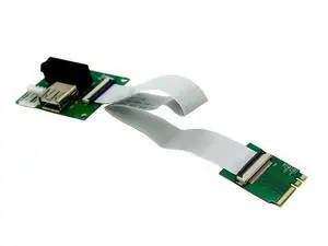PCI-E Express X1/UB to M.2 A/E Key Adapter Card with FPC Cable PCI-E Express X1/UB to M.2 A/E Key Adapter Card with FPC Cable