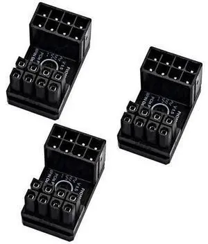 PH38 CPU 8P Power Adapter with Heatsink Male to Female Header 180 Degree Socket Buckle for Desktop Chassis CPU Wiring Beautification (PH38B-C2 Black, 3pcs) PH38 CPU 8P Power Adapter with Heatsink Male to Female Header 180 Degree Socket Buckle for Desktop Chassis CPU Wiring Beautification (PH38B-C2 Black, 3pcs)
