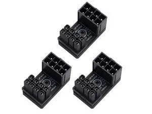 PH38 CPU 8P Power Adapter with Heatsink Male to Female Header 180 Degree Socket Buckle for Desktop Chassis CPU Wiring Beautification (PH38A-C2 Black, 3pcs) PH38 CPU 8P Power Adapter with Heatsink Male to Female Header 180 Degree Socket Buckle for Desktop Chassis CPU Wiring Beautification (PH38A-C2 Black, 3pcs)