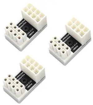 PH38 CPU 8P Power Adapter with Heatsink Male to Female Header 180 Degree Socket Buckle for Desktop Chassis CPU Wiring Beautification (PH38B-C2 Sliver, 3pcs) PH38 CPU 8P Power Adapter with Heatsink Male to Female Header 180 Degree Socket Buckle for Desktop Chassis CPU Wiring Beautification (PH38B-C2 Sliver, 3pcs)