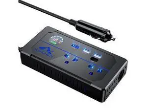 Car Inverter 200W DC12V to AC100V Converter, 3 USB Ports with QC3.0 Fast Charging, TYP-C Support, Smart Display, Multi-Protection, Car Power Inverter for Charging & Power Supply Car Inverter 200W DC12V to AC100V Converter, 3 USB Ports with QC3.0 Fast Charging, TYP-C Support, Smart Display, Multi-Protection, Car Power Inverter for Charging & Power Supply