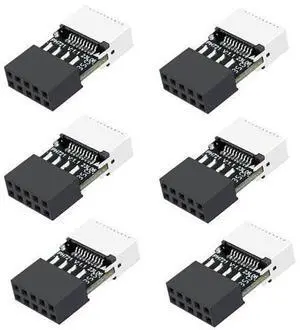 PH721 Motherboard USB2.0 9PIN to Type-E Adapter Male to Famale Connector USB C Front Panel Socket (6Pcs) PH721 Motherboard USB2.0 9PIN to Type-E Adapter Male to Famale Connector USB C Front Panel Socket (6Pcs)