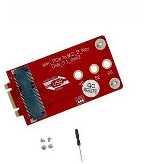 M.2 Key B+M to Mini PCIe Adapter Board 4G/5G Cellular Modem Converter with USB 2.0 USB3.1 Support, Compatible with RG200U-CN, SRM815, SRM810 M.2 Key B+M to Mini PCIe Adapter Board 4G/5G Cellular Modem Converter with USB 2.0 USB3.1 Support, Compatible with RG200U-CN, SRM815, SRM810