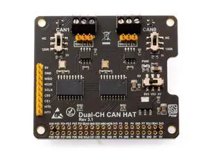 Dual-CH,Can Bus Expansion HAT for Raspberry Pi, with 2-Channel CAN Interface Communication, Dual Chips MCP2515 and ATA6561 Dual-CH,Can Bus Expansion HAT for Raspberry Pi, with 2-Channel CAN Interface Communication, Dual Chips MCP2515 and ATA6561