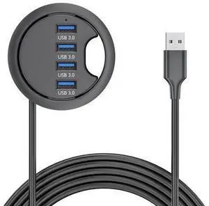 USB 3.0 Multi HUB 5Gbps to 4 Port USB 60mm Desk Grommet Splitter Dock Station Interface 5Gbps for Desktop Desk Hole Laptop USB 3.0 Multi HUB 5Gbps to 4 Port USB 60mm Desk Grommet Splitter Dock Station Interface 5Gbps for Desktop Desk Hole Laptop