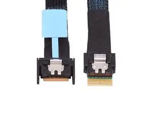 PCI-E 5.0 Mini Cool Edge IO MCIO PCI-E 4i 38Pin Male to SFF-8654 Slimline 4X Extender Cable 50cm PCI-E 5.0 Mini Cool Edge IO MCIO PCI-E 4i 38Pin Male to SFF-8654 Slimline 4X Extender Cable 50cm