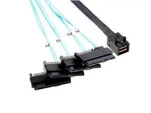 MINI SAS HD SFF-8643 to SAS SFF-8482 2-in-1 29P Breakout Cable, 12Gbps High-Speed for SAS HDD/SSD, 30AWG for Server Storage (0.5, 0, Meters) MINI SAS HD SFF-8643 to SAS SFF-8482 2-in-1 29P Breakout Cable, 12Gbps High-Speed for SAS HDD/SSD, 30AWG for Server Storage (0.5, 0, Meters)