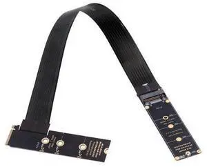 M-Key NVME Male to Female Extension PCI Express Cable 30cm Right Angled Type 90 Degree PCI-E 4.0 for Mainboard SSD 2230/2242/2260/2280 M-Key NVME Male to Female Extension PCI Express Cable 30cm Right Angled Type 90 Degree PCI-E 4.0 for Mainboard SSD 2230/2242/2260/2280