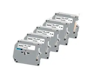 5PK M-K231 12mm Black On White M Label Tape Compatible with Label Printer PT60 PT70 PT80 M95 Fits MK231 MK-231 Models 5PK M-K231 12mm Black On White M Label Tape Compatible with Label Printer PT60 PT70 PT80 M95 Fits MK231 MK-231 Models