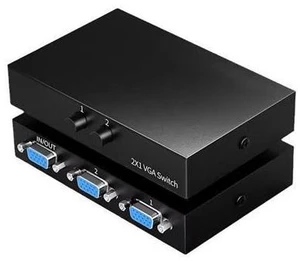 2Ports VGA Switcher 1920 * 1080P HD Video Distribution Sharing Monitor Computer Projection Support 2 in 1 Out and 1 in 2 Out 2Ports VGA Switcher 1920 * 1080P HD Video Distribution Sharing Monitor Computer Projection Support 2 in 1 Out and 1 in 2 Out