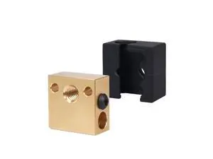 Bloc chauffant en laiton CR10, chaussette en Silicone pour extrudeuse CR10 Hotend CR10, pièces d'imprimante 3D, haute qualité Bloc chauffant en laiton CR10, chaussette en Silicone pour extrudeuse CR10 Hotend CR10, pièces d'imprimante 3D, haute qualité