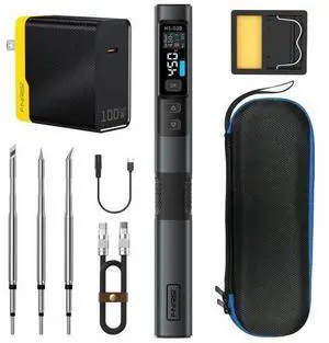 HS-02B 100W Portable Corded Soldering Iron Kit, 2S Fast Heating, 212-842, Pre-set 3 Groups Temperature, 3 210 Soldering Tips, Smart Digital Soldering Iron Pen for Electronics Precision Repair HS-02B 100W Portable Corded Soldering Iron Kit, 2S Fast Heating, 212-842, Pre-set 3 Groups Temperature, 3 210 Soldering Tips, Smart Digital Soldering Iron Pen for Electronics Precision Repair