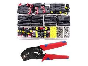 352Pcs HID Waterproof Connectors 1/2/3/4 Pin 26sets Car Electrical Wire Connector Plug Truck Harness 300V 12A(325PCs pliers) 352Pcs HID Waterproof Connectors 1/2/3/4 Pin 26sets Car Electrical Wire Connector Plug Truck Harness 300V 12A(325PCs pliers)
