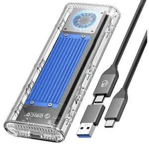40Gbps M.2 NVMe SSD Enclosure with Built-in Cooling Fan, Tool-Free, Support 2230 2242 2260 2280(M Key), Compatible with Thunderbolt 4/3 USB4/3.2-TCM2U4-BLUE 40Gbps M.2 NVMe SSD Enclosure with Built-in Cooling Fan, Tool-Free, Support 2230 2242 2260 2280(M Key), Compatible with Thunderbolt 4/3 USB4/3.2-TCM2U4-BLUE
