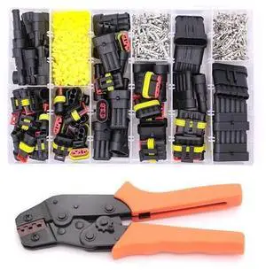 708/1004pcs 1/2/3/4/5/6 pin HID sealed waterproof wire connector Compatible With car Electrical waterproof set 300V 12A Fast Delivery(1004pcs and pliers) 708/1004pcs 1/2/3/4/5/6 pin HID sealed waterproof wire connector Compatible With car Electrical waterproof set 300V 12A Fast Delivery(1004pcs and pliers)
