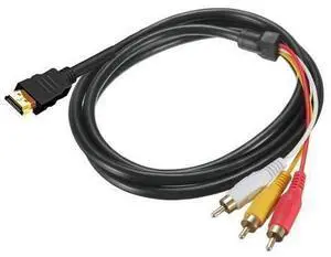 HDMI to 3 RCA Cable, 1080P 5ft/1.5m Male to 3-RCA Video Audio AV Lead Wire Connector Adapter Transmitter for TV HDTV DVD(for Device can Transfer Signal,or Work with HDMI/AV Adapter) HDMI to 3 RCA Cable, 1080P 5ft/1.5m Male to 3-RCA Video Audio AV Lead Wire Connector Adapter Transmitter for TV HDTV DVD(for Device can Transfer Signal,or Work with HDMI/AV Adapter)