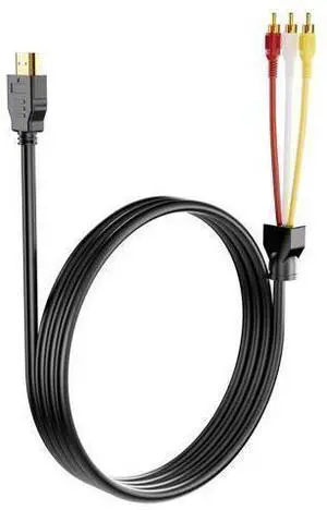 HDMI to RCA Converter, 1080P 5ft HDMI Male Goldplated to 3-RCA Video Audio AV Cable Connector Adapter Transmitter for TV HDTV DVD(NO Signal Conversion Function) HDMI to RCA Converter, 1080P 5ft HDMI Male Goldplated to 3-RCA Video Audio AV Cable Connector Adapter Transmitter for TV HDTV DVD(NO Signal Conversion Function)