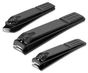 Nail Clippers Set Black Matte Stainless Steel Fingernail & Thick Toenail & Ingrown Nail Clippers, Perfect 3 pcs Nail Clipper Cutter for Men and Women(Black) Nail Clippers Set Black Matte Stainless Steel Fingernail & Thick Toenail & Ingrown Nail Clippers, Perfect 3 pcs Nail Clipper Cutter for Men and Women(Black)