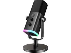 FIFINE XLR/USB Dynamic Microphone for Podcast Recording, PC Computer Gaming Streaming Mic with RGB Light, Mute Button, Headphones Jack, Desktop Stand, Vocal Mic for Singing YouTube-AmpliGame AM8 FIFINE XLR/USB Dynamic Microphone for Podcast Recording, PC Computer Gaming Streaming Mic with RGB Light, Mute Button, Headphones Jack, Desktop Stand, Vocal Mic for Singing YouTube-AmpliGame AM8