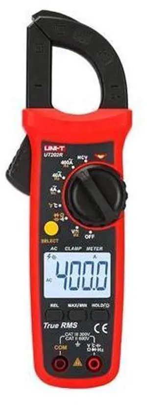 Multimeter clamp Meter UT201R/UT202R/UT203R/UT204R/UT202F AC/DC 400/600A Digital Ammeter clamp Meter DC AC for Measuring Ammeter Voltmeter Ohm Tester(UT202R) Multimeter clamp Meter UT201R/UT202R/UT203R/UT204R/UT202F AC/DC 400/600A Digital Ammeter clamp Meter DC AC for Measuring Ammeter Voltmeter Ohm Tester(UT202R)