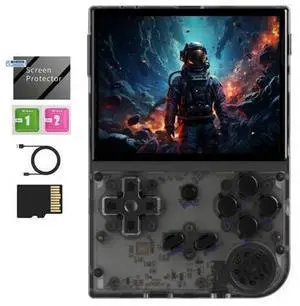 RG35XX 2024 Retro Gaming Consoles with 64GB Card rg35xx Handheld Game Console 3.5 inch IPS Screen Linux System Classic Emulator Hand Held Gaming Console Support HD TV Output Black RG35XX 2024 Retro Gaming Consoles with 64GB Card rg35xx Handheld Game Console 3.5 inch IPS Screen Linux System Classic Emulator Hand Held Gaming Console Support HD TV Output Black