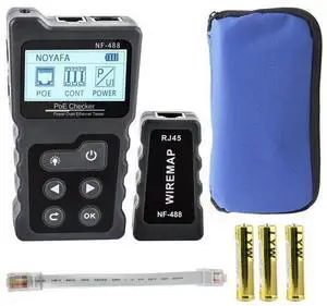NF-488 New LCD Network PoE Checker Over The Ethernet cat5 cat6 LAN Cable Tester Loop Test Tool, Power Over Ethernet (PoE) Checker Tester NF-488 New LCD Network PoE Checker Over The Ethernet cat5 cat6 LAN Cable Tester Loop Test Tool, Power Over Ethernet (PoE) Checker Tester