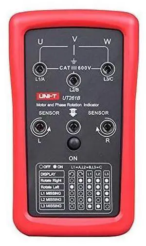 UT261B Phase Sequence Tester Lack Phase Meter Motor Rotation Indicator AC 40 700V 90 600V (UT261B) UT261B Phase Sequence Tester Lack Phase Meter Motor Rotation Indicator AC 40 700V 90 600V (UT261B)