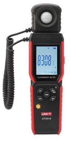 UT381A Illuminometer Integrated & Split Digital Light Illuminance Meter 400000 Lx 37160 Fc Luxometer with Bluetooth APP UT381A Illuminometer Integrated & Split Digital Light Illuminance Meter 400000 Lx 37160 Fc Luxometer with Bluetooth APP