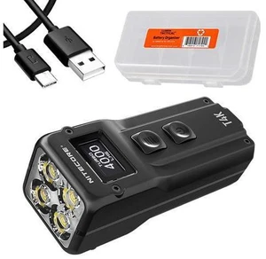 T4K Keychain EDC Flashlight, 4000 Lumen LED Super Bright and USB-C Rechargeable with Organizer T4K Keychain EDC Flashlight, 4000 Lumen LED Super Bright and USB-C Rechargeable with Organizer
