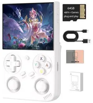 Anbernic RG35XX Pro Retro Handheld Game Console , RG 35XXPro Support HDMI TV Output 5G WiFi Bluetooth 4.2 , 3.5 Inch IPS Screen Linux System Preloaded 4353 Games 3200mAh Battery(White-New) Anbernic RG35XX Pro Retro Handheld Game Console , RG 35XXPro Support HDMI TV Output 5G WiFi Bluetooth 4.2 , 3.5 Inch IPS Screen Linux System Preloaded 4353 Games 3200mAh Battery(White-New)