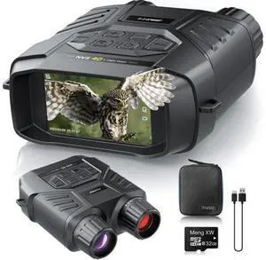 NVS40 4K Night Vision Goggles, for Dad Man Adult, Night Vision Binoculars with 4K Video 36M Photos, 32GB SD Card, 3" HD Screen Digital Infrared Binoculars for Day and Night NVS40 4K Night Vision Goggles, for Dad Man Adult, Night Vision Binoculars with 4K Video 36M Photos, 32GB SD Card, 3" HD Screen Digital Infrared Binoculars for Day and Night