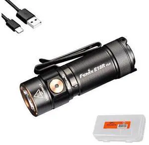 E18R V2.0 EDC Flashlight, 1200 Lumens USB-C Rechargeable Ultra Compact Pocket Light (Black) E18R V2.0 EDC Flashlight, 1200 Lumens USB-C Rechargeable Ultra Compact Pocket Light (Black)