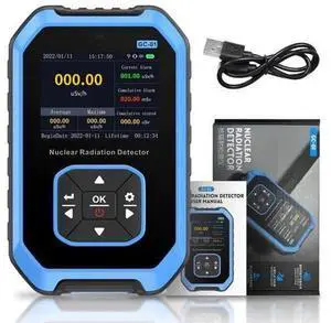 GC-01 Geiger counter Nuclear Radiation Detector Personal Dosimeter X-ray - ray Radioactivity Tester Marble Detector(Blue) GC-01 Geiger counter Nuclear Radiation Detector Personal Dosimeter X-ray - ray Radioactivity Tester Marble Detector(Blue)