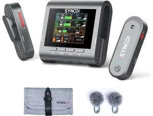 SYNCO Wireless Lavalier Microphone, G3 Lapel Mic Grey Triple Channel Transmission up to 250m for DSLR Camera Smartphone Laptop for YouTube Streaming Vlogging, Wireless-Lavalier-Recording-Video-Mic SYNCO Wireless Lavalier Microphone, G3 Lapel Mic Grey Triple Channel Transmission up to 250m for DSLR Camera Smartphone Laptop for YouTube Streaming Vlogging, Wireless-Lavalier-Recording-Video-Mic