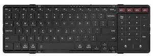 Foldable Bluetooth Keyboard, 4-Channel Wireless, Multi-Device Rechargeable, Compatible with Windows, Mac, Android, iOS Foldable Bluetooth Keyboard, 4-Channel Wireless, Multi-Device Rechargeable, Compatible with Windows, Mac, Android, iOS