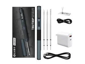 Soldering Iron Kit, 100W Fast Heating T80/T80P Digital Soldering Iron PD/QC,Type-C Portable Digital OLED Screen Display, Auto Sleep (T80+C2C+3 type tips+PD 65W) Soldering Iron Kit, 100W Fast Heating T80/T80P Digital Soldering Iron PD/QC,Type-C Portable Digital OLED Screen Display, Auto Sleep (T80+C2C+3 type tips+PD 65W)