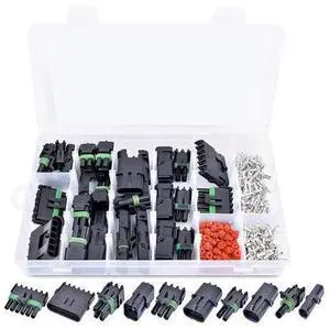 360Pcs Waterproof Automotive Electrical Connector 1/2/3/4/6 Male Female Pin 18-13AWG Automotive Wire Connector Plug Kit 360Pcs Waterproof Automotive Electrical Connector 1/2/3/4/6 Male Female Pin 18-13AWG Automotive Wire Connector Plug Kit
