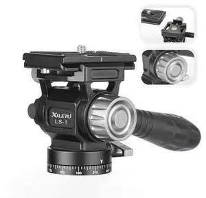 XILETU Tripod Fluid Head Pan Tilt Head with Quick Release Plate and Handle Metal Camera Tripod Head Compatible with Arca Swiss for Compact Video Cameras DSLR Max Load 13.23lb/6kg XILETU Tripod Fluid Head Pan Tilt Head with Quick Release Plate and Handle Metal Camera Tripod Head Compatible with Arca Swiss for Compact Video Cameras DSLR Max Load 13.23lb/6kg
