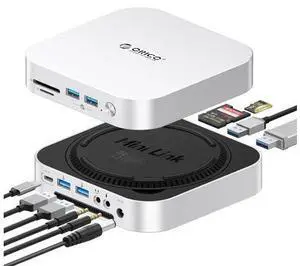 Mac mini M4 Dock and Stand with NVMe SSD Enclosure for Mac mini M4 and M4 Pro 2024, 9-in-1 USB Hub 10G USB A/C, SD/TF, Audio-MiniLink M49P Mac mini M4 Dock and Stand with NVMe SSD Enclosure for Mac mini M4 and M4 Pro 2024, 9-in-1 USB Hub 10G USB A/C, SD/TF, Audio-MiniLink M49P