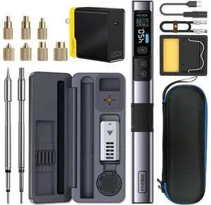 HS02 100W Corded Heat Set Insert Tool & Soldering Iron Kit for 3D Printer, Plastic, Portable Electronics Repair, 3S Fast Heating, 3 Preset Temps, with M2-M8 Threaded Brass Insert Nuts & Tips HS02 100W Corded Heat Set Insert Tool & Soldering Iron Kit for 3D Printer, Plastic, Portable Electronics Repair, 3S Fast Heating, 3 Preset Temps, with M2-M8 Threaded Brass Insert Nuts & Tips