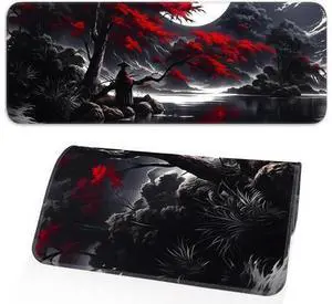 Japanese Dark Red Moon Gaming Mouse Pad Extended Mouse Pad with Non-Slip Base Full Keyboard Pad with Stitched Edges Large Desk Pad for Gaming Office Home 31.5 x 11.8 Inch Japanese Dark Red Moon Gaming Mouse Pad Extended Mouse Pad with Non-Slip Base Full Keyboard Pad with Stitched Edges Large Desk Pad for Gaming Office Home 31.5 x 11.8 Inch