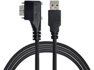 Dual Screws 90 Degree Right Angled Micro USB Mount to USB3.0 Data Cable for Industrial Camera 16.4Feet Dual Screws 90 Degree Right Angled Micro USB Mount to USB3.0 Data Cable for Industrial Camera 16.4Feet