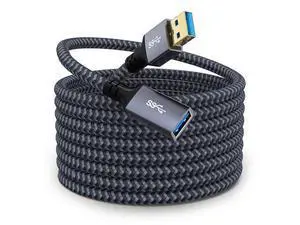 USB Extension Cable 20ft- USB3.0 Extension Cable Durable Braided Design Type A Male to Female USB Extender for Printer Keyboard Mouse Flash Drive USB Extension Cable 20ft- USB3.0 Extension Cable Durable Braided Design Type A Male to Female USB Extender for Printer Keyboard Mouse Flash Drive