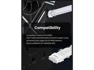 16pin GPU Power Cable - 70cm PCI-e 5.0 12VHPWR 600W 12+4 Male to Male 12V-2x6 PSU Sleeved Cable for RTX 3090Ti 4070 Ti 4080 4090 5090 5080 5070 5070Ti to ATX 3.0 Modular Power Supply (White) 16pin GPU Power Cable - 70cm PCI-e 5.0 12VHPWR 600W 12+4 Male to Male 12V-2x6 PSU Sleeved Cable for RTX 3090Ti 4070 Ti 4080 4090 5090 5080 5070 5070Ti to ATX 3.0 Modular Power Supply (White)